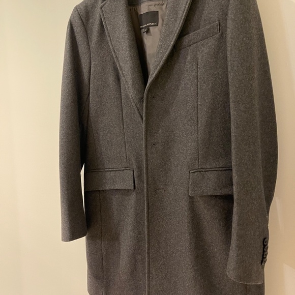 Banana Republic Wool Coat with Removable Sweater Collar - Picture 2 of 4